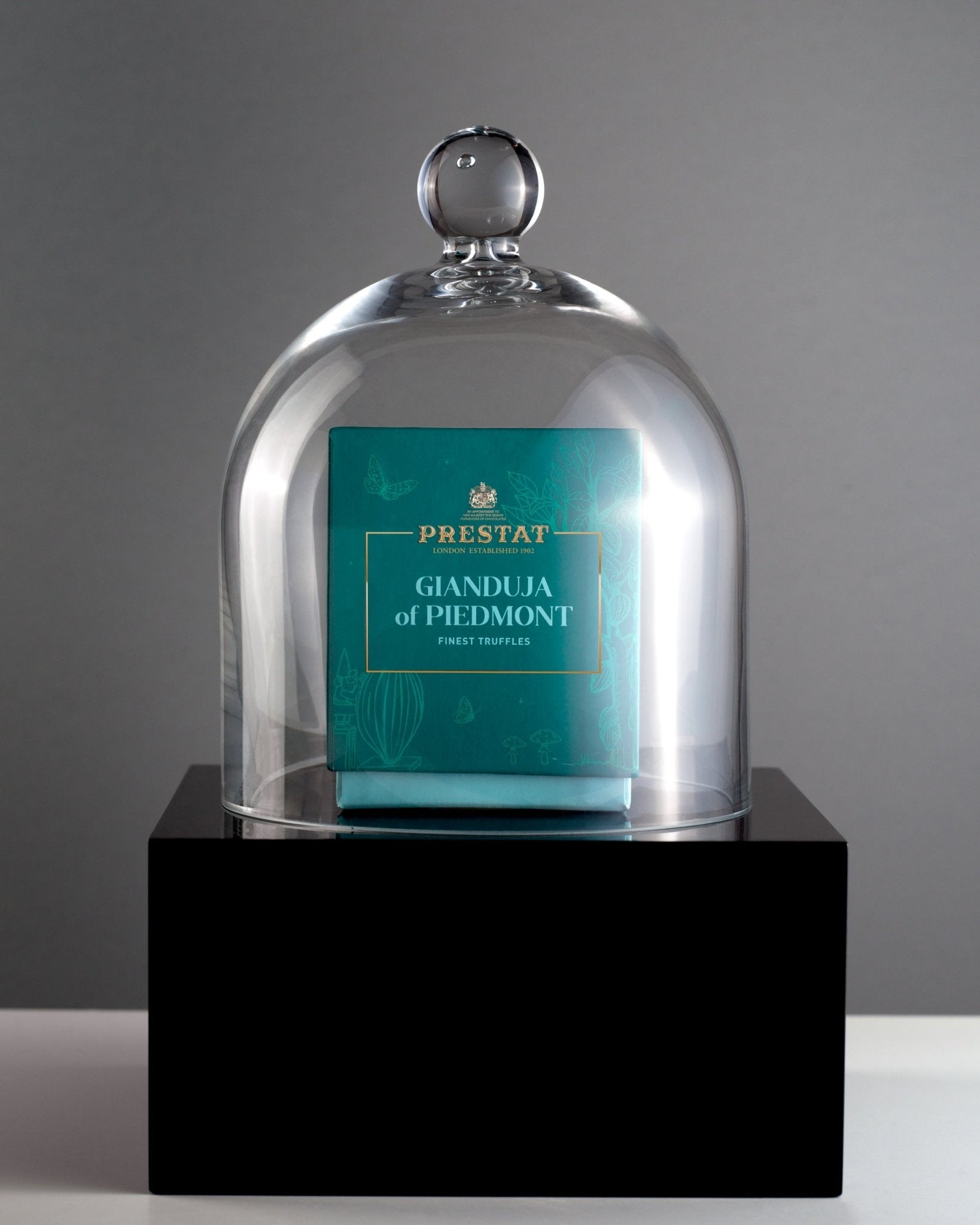 Novenary luxury candle with glass cloche – handcrafted UK aromatherapy gift set on display