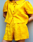 Olivia Linen Shorts - Marigold