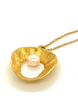 Sea & Moon Medium Necklace, Sterling Silver with Gold Plate