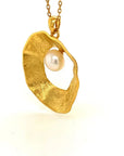 Sea & Moon Medium Necklace, Sterling Silver with Gold Plate