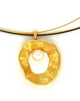 Sea & Moon Medium Necklace, Sterling Silver with Gold Plate