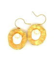 Sea & Moon Medium Earring, Sterling Silver with Gold Plate