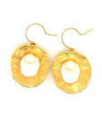 Sea & Moon Medium Earring, Sterling Silver with Gold Plate