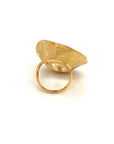 Sea & Moon Medium Ring, Sterling Silver with Gold Plate