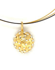 Dance of Stamens Necklace Midi, Gold Plated Pendant with Lapis Lazuli
