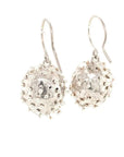 Dance of Stamens Medium Earring, Silver Hollow Bezel with Mobile Semiprecious Stones Lapis Lazouli