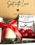 Small Merry & Bright Christmas Gift Hamper - Bracelet, Chocolates & Candle