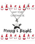 Merry & Bright Christmas Gift Box, Silver Star Necklace & Chocolates