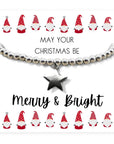 Small Merry & Bright Christmas Gift Hamper - Bracelet, Chocolates & Candle