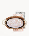 Bread Warmer & Basket Gift Set with Tea Towel - Bird Oval-4