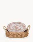 Bread Warmer & Basket - Tree of Life Oval