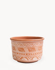 Hand Etched Terracotta Pot - Large