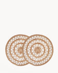 Roda Woven Palm Fiber Placemat - Natural (Set of 2)-0