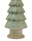 Elegant Light Green Ceramic Fir Tree | Decorative Holiday Piece