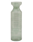 Smoked Green Fluted Glass Vase