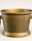 Antique Brass Solid Cast Engraved Champagne Ice Bucket Cooler