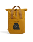 Black Chow Chow Chic: Aloof Floof Roll-Top Backpack