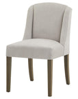 Grey Dining Chair with Woven Upholstery
