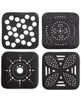 Square Handcrafted Recycled Rubber Coaster - A set of 2 or 4