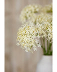 Cream Allium Artificial Flower Triple Bloom Spray
