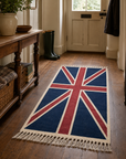 Reversible Union Jack Rug | Hand Knotted British Flag Jute Runner