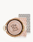 Bread Warmer & Basket Gift Set with Tea Towel - Mom Round-6