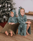 Dinosaur Bamboo Terry Bathrobe for Toddlers