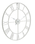 Sleek White Skeleton Wall Clock | Modern Gothic Decor