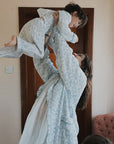 Paisley Blue Muslin Dressing Gown