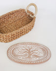 Bread Warmer & Basket - Tree of Life Oval