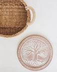 Bread Warmer & Basket - Tree of Life Round-4