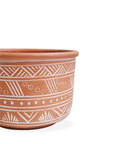 Hand Etched Terracotta Pot - Large
