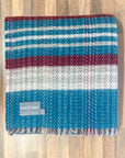 Large Checked Random Recycled Wool Blanket
