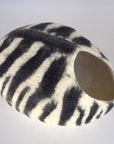 Zebra Wool Cocoon Basket