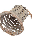 Handwoven Wicker Bell Christmas Ornament
