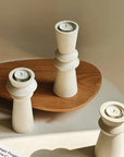 Set of 3 Minimalist Ceramic Candle Holders-2