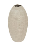 White Ceramic Vase with Flowing Silhouette