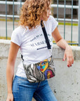 Two-in-One Crossbody Bag with Original Artwork – Stylish & Versatile by Garbanota at www.brixbailey.com