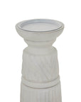 Hand Carved White Candle Holder