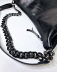 Classic Black Metallic Handbag – Elegant & Versatile Leather by Zelma Kraft at brixbailey.com