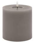 Grey Melt Effect LED Candle with Real Wax Finish