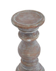 Elegant Siena Brown Column Candle Holder | Small Home Decor
