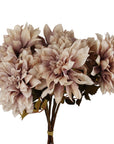 Pack of 6 x 55cm Dahlia Flower Stem - Dusty Pink-0