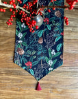 Christmas Forest Table Runner with Tassels