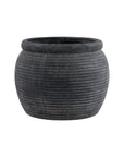 Sleek Amalfi Grey Planter with Chic Rim | Modern Decor