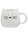 Cat Mug and Coaster | Ivory
