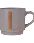 Grey Monogram Mug L | Signet