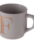 Grey Monogram Mug F | Signet