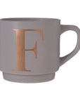Grey Monogram Mug F | Signet