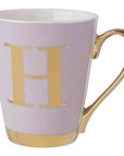 Lilac Monogram Mug H | Frosted Deco
